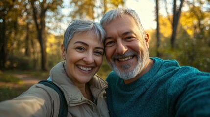 The happy elderly couple