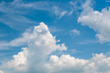 夏の青空と白い雲