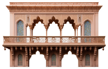 Fototapeta premium PNG Intricate historic architectural balcony design