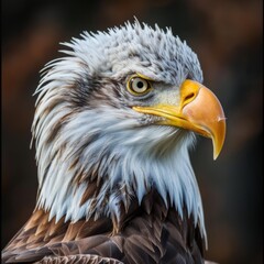 Obraz premium Close Up of a Head of Bald Eagle.