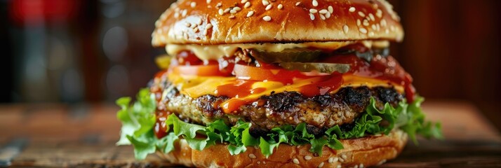 Zesty Chicken Burger with Fiery Sauce