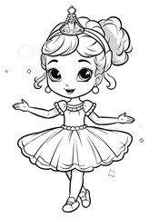 cute cartoon characters for coloring book for kids