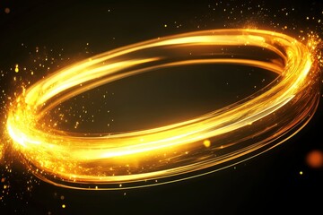 Obraz premium Abstract golden ring background , ai