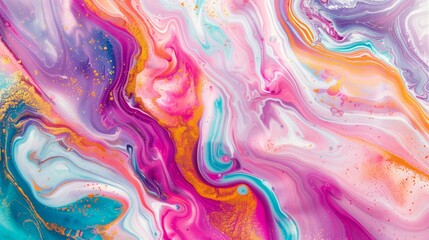 Fototapeta premium A closeup of an abstract colorful marble pattern