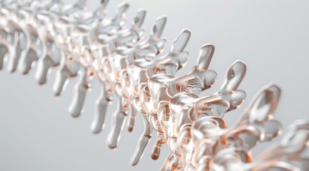 3d model of spine vertebrae on white background
