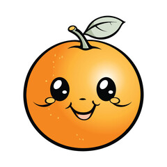 illustration of a cute orange