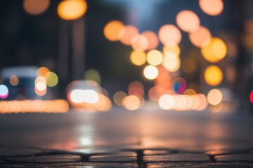 a street over a bokeh light