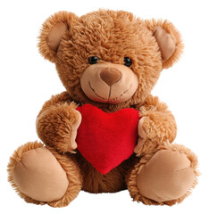 Fototapeta premium PNG Cute teddy bear holding heart