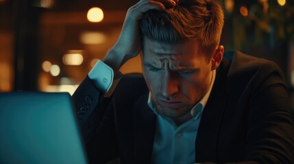 Fototapeta premium Stressed Businessman