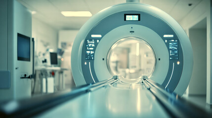 MRI machine in modern medical facility

