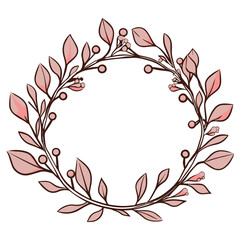 floral circle frame