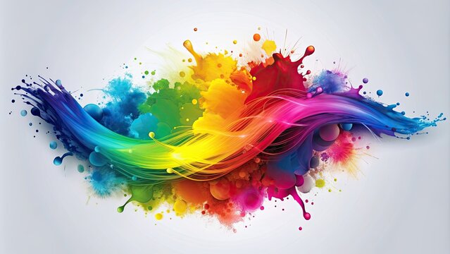 Vibrant with overlapping CMY colors creating a logo design with ink smudges, paint, colors, graphic design, printing, vibrant