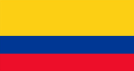 Colombia vector flag. Accurate dimensions and official colors. This file is suitable for digital editing and printing of any size.
