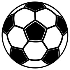 soccer ball on a white background silhouette vector illustration