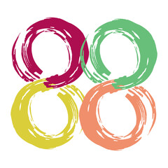 ink circle grunge colorful vector. Space for text ready to use.