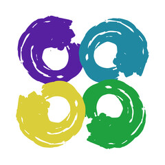 ink circle grunge colorful vector. Space for text ready to use.