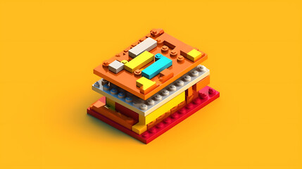 Obraz premium Debit game 3d pixel cartoon