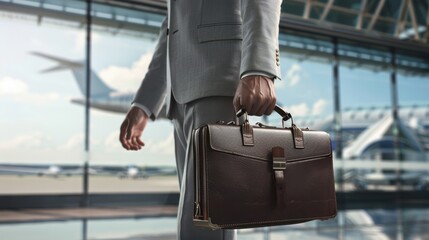 The businessman with a briefcase