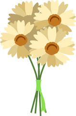 Daffodils bouquet icon. Flat style.