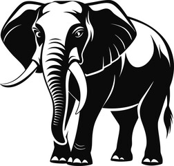 Simple and Modern Elephant Logo - Flat Vector Illustration, This minimalist and elegant elephant logo is ideal for creating a sleek and contemporary brand identity.