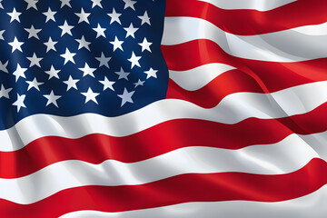 Fototapeta premium Illustration of the USA national flag