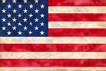 Obraz premium Illustration of the USA national flag