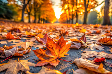 autumn leaves in the park