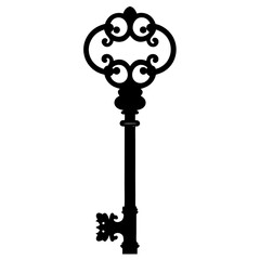 keys on a white background silhouette vector illustration