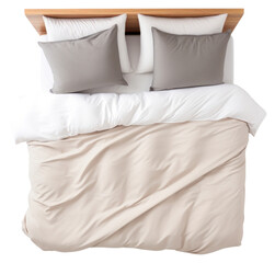 Obraz premium PNG Elegant modern bed setup