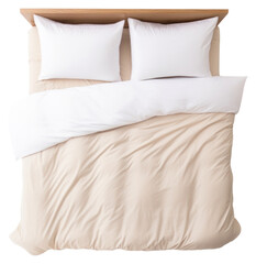 PNG  Elegant beige bed setup