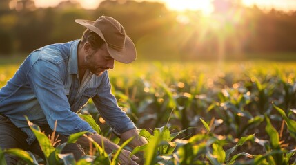 The Farmer in Cornfield