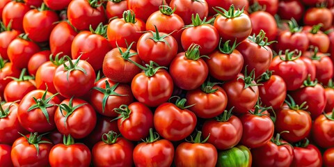 Fresh ripe red tomatoes stacked in a pile , tomatoes, red, fresh, ripe, organic, agriculture, food, healthy, vegetable, harvest
