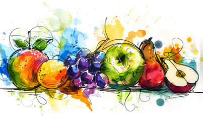 vegetable and fruits photo or illustrator on white background