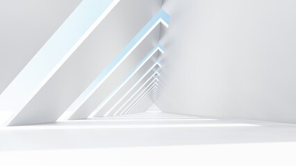 Fototapeta premium Architecture background geometric arched interior 3d render