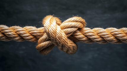 "A visually engaging illustration depicting integrated collaboration and collective effort through diverse ropes connected together. The design features multiple ropes in various colors and textures, 