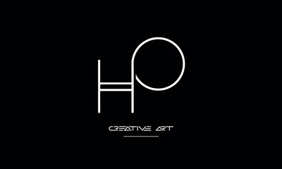 HO, OH, H, O abstract letters logo monogram