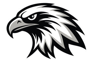  eagle head silhouette vector illustration 