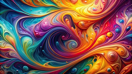 Dynamic abstract fluid art with vibrant colorful swirls, abstract, fluid, art, vibrant, colorful, swirls, dynamic