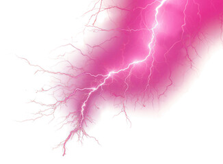 PNG pink lightning effect, transparent background