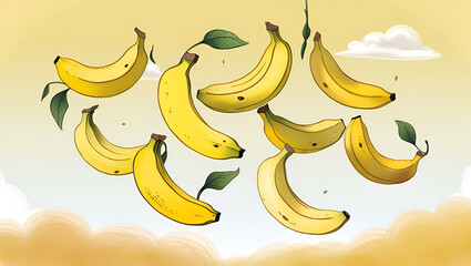 Phoenix A whimsical illustration of bananas defying g ai generative