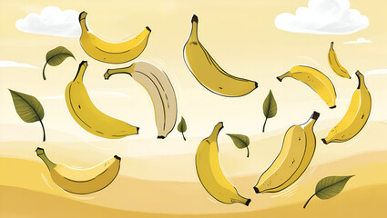 Phoenix A whimsical illustration of bananas defying g ai generative