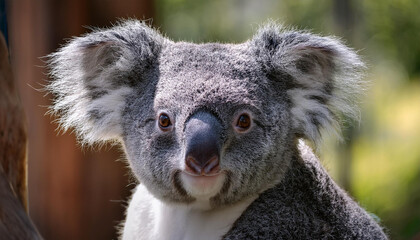 Obraz premium a Koala, Emphasizing Its Gentle Expression and Fur Texture