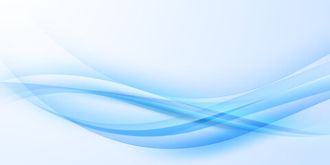 Blue waves abstract background, modern design, vector illustration