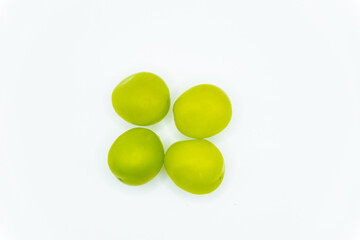 green grape isolated on white