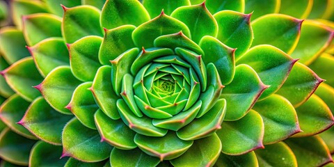 Close-up of a vibrant green succulent plant with intricate textures and patterns , cactus, macro, abstract, floral, background