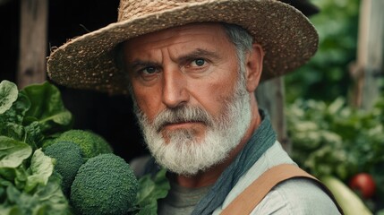 Fototapeta premium Farmers Market: Organic Produce Vendor
