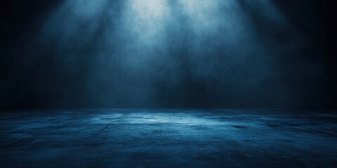 Abstract image of Studio dark room concrete floor texture background with lighting effect , ai