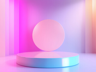 How many round blank products display scene in rich colors
