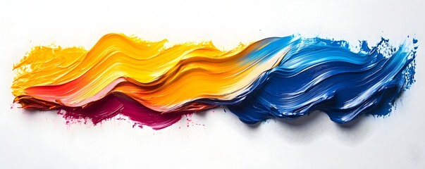 Vibrant Abstract Painting with Expressive Brush Strokes and Layered Colors