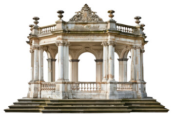 PNG Historic ornate stone pavilion architecture